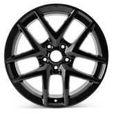 Front view of a Gloss Black 18x8" Honda Civic wheel replacement 2022-2023 replica rim ALY95301U45N, 42700T20A71
