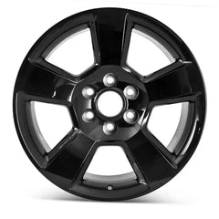 Front view of the 20x9" Black Chevy Trucks wheel replacement 2014-2020 replica rim ALY05652U46N, 20937764