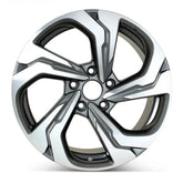 Front view of a 17x7.5" Honda Accord wheel replacement 2018-2021 replica rim 42800TVAAB2, 42800TVAAA2