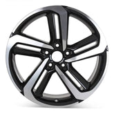 Front view of the 19x8.5" Honda Accord Sport wheel replacement 2018-2022 Machined Black replica rim ALY64127U45N part 42700TVAA94