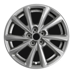 17-inch Mazda CX5 OEM wheel ALY65007U35. Charcoal rim front view.