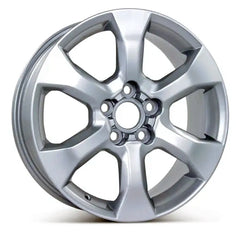 Angle view of the 17x7" silver Toyota RAV4 wheel replacement 2009-2014 replica rim ALY69554U20N, 426110R030, 4261142370