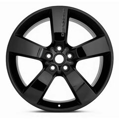 22-inch Land Rover Defender OEM wheel ALY72353U45. Black rim front view.