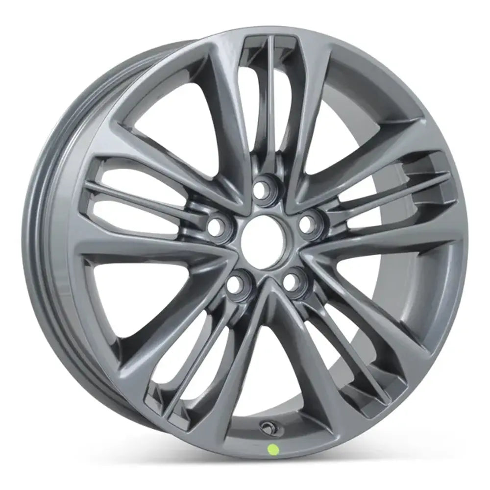 Angle view of the 17x7" Toyota Camry wheel replacement 2015 replica rim ALY75171U35N, 4261106B30, 4261106C60, 4261106C70