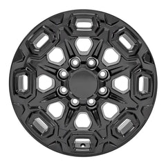 Front view of a 20x8.5 Gloss Black wheel replacement for Chevy Silverado 2500 3500 replica rim 9511096