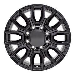 Front view of a 20x8.5 Black wheel replacement for GMC Trucks replica rim 9511061