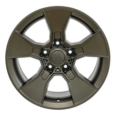 Front view of a 17x8.5 Bronze wheel replacement for Jeep Wrangler replica rim 9511044
