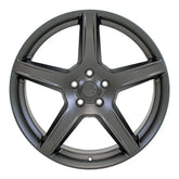 Front view of a 22x9.5 Gunmetal wheel replacement for Jeep Grand Cherokee replica rim 9511011