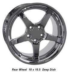 18" Chrome wheel replacement for Pontiac Firebird 1993-2002. Replica Rim 5910214