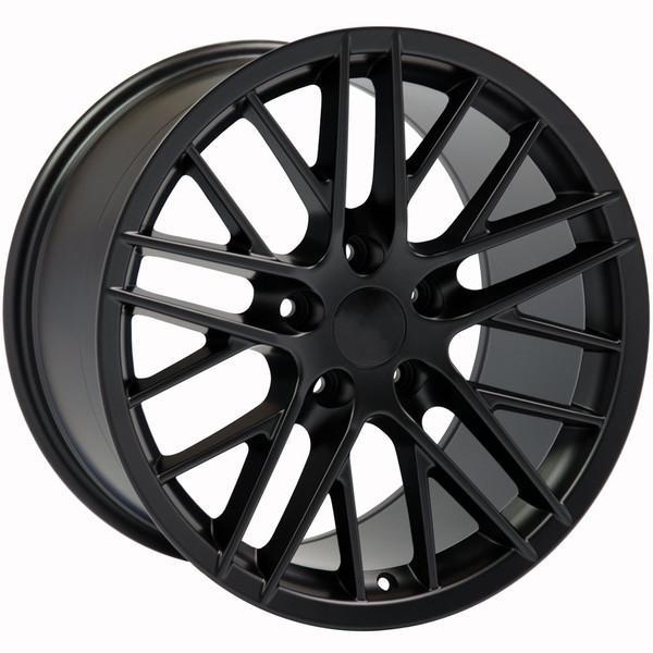 18" Satin Black wheel replacement for Pontiac Firebird 1993-2002. Replica Rim 9498438