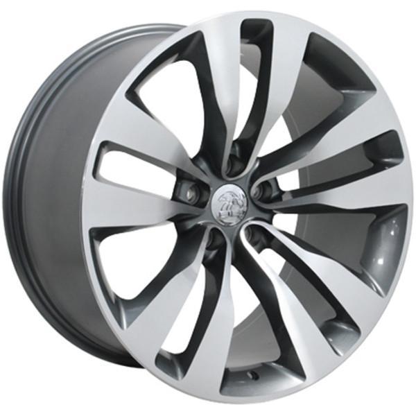 20" Machined Gunmetal wheel replacement for Dodge Challenger 2009-2017. Replica Rim 9472071