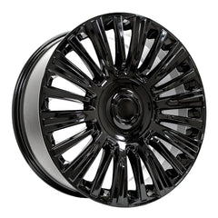 Angle view of a 22x9 Black wheel replacement for Cadillac Escalade replica rim 9511000
