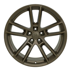 Front view of a 20x10 Bronze wheel replacement for Dodge Challenger replica rim 9511050