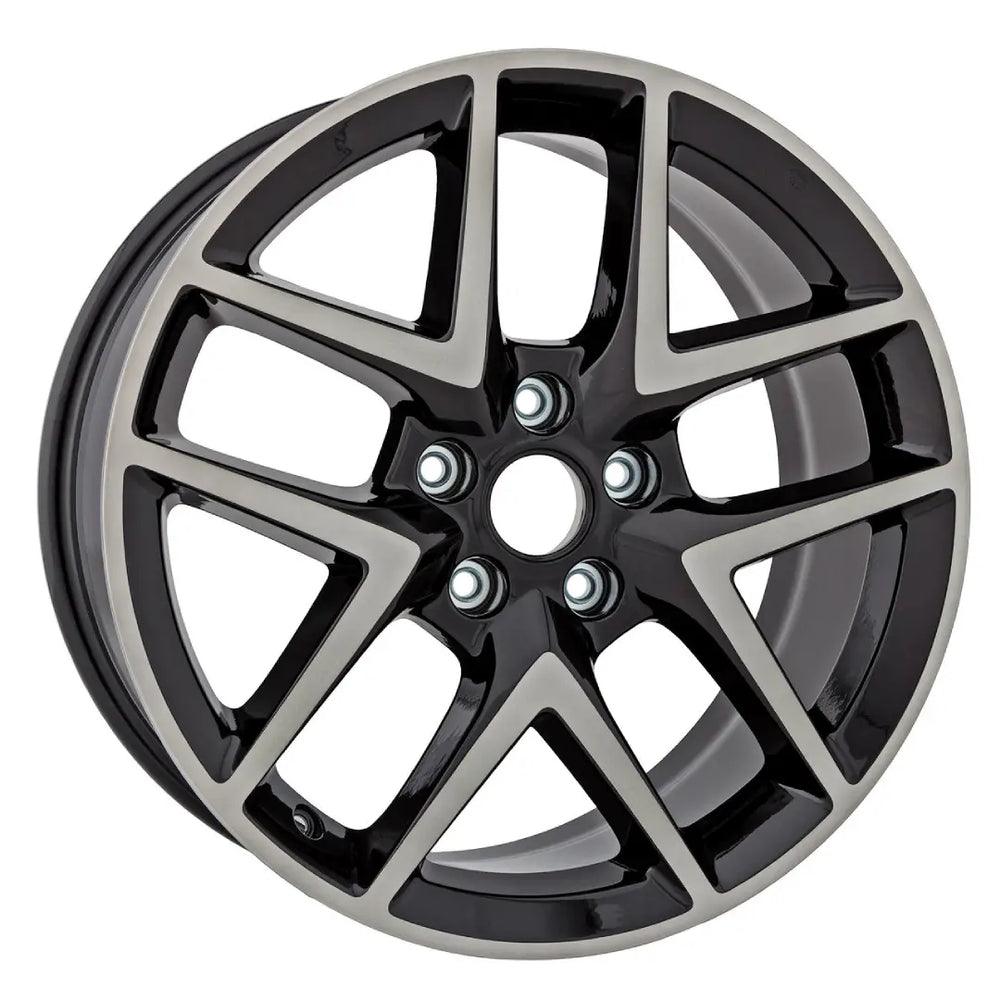 Side view of a Black 18x8" Honda Civic wheel replacement 2022-2023 replica rim ALY95301U46N, 42700T20A72
