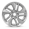 Front view of a 17x7.5" Honda Accord wheel replacement 2018-2020 replica rim 42700TVAA74, 42700TVAA73