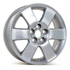 Angle view of the 15x6" silver Toyota Corolla wheel replacement 2003-2008 replica rim ALY69424U20N, 42611AB011, 42611AB010