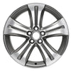 Front view of the 19x7.5" Toyota Highlander wheel replacement machined charcoal 2008-2013 replica rim ALY69536U10N, 426110E160