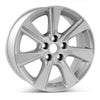 Angle view of the 17x7.5" silver Toyota Highlander wheel replacement 2011-2013 replica rim ALY69580U20N, 426110E190, 4261148460