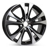 Angle view of the 18x7.5" machined black Toyota RAV4 wheel replacement 2013-2015 replica rim ALY69628U45N, 4261142460, 426110R110