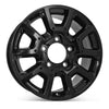 Angle view of the 18x8" black Toyota Tundra wheel replacement 2014-2021 replica rim ALY75157U46N, 426110C200, 426110C201