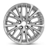 Front view of the 18x8" Toyota Camry wheel replacement 2018-2022 Silver replica rim ALY75221U10N, 4261106F80, 4261106F90