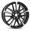 Angle view of a 19" Toyota Camry wheel replacement 2018-2021 Machined Black replica rim ALY75222U45, parts 4261106E20