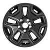 Front view of a ALY09118U47 Gloss Black Jeep Wrangler OEM Wheel 2013-2018 alloy rims 5LW63DX8AA