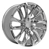 Angle view of a 22x9 replacement Chrome wheels for Chevy Trucks replica rim 9511088