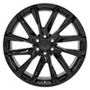 Front view of a 24x10 replacement Black wheel for Chevy Trucks replica rim 9511089