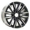 Angle view of a 20x9 Gunmetal Polished wheel replacement for Chevy Truck replica rim 9510950