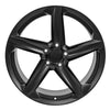 Front view of a 19x8.5 Black wheel replacement for Chevy Corvette replica rim 9511108