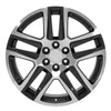 Front view of a 20x9 Machined Gunmetal wheel replacement for GM Truck replica rim 9511034