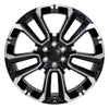 Front view of a 24x10 Black Milled wheel replacement for Chevy Truck replica rim 9510998