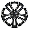 Front view of a 24x10 Black Milled wheel replacement for Chevy Truck replica rim 9510998