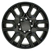 Front view of a 20x8.5 Black wheel replacement for Chevy Truck replica rim 9510937