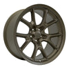 Angle view of a 20x10 Bronze wheel replacement for Dodge Charger replica rim 9511069