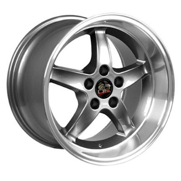 17" Gunmetal Machined Lip wheel replacement for Ford Mustang   1994-2004. Replica Rim 8181905