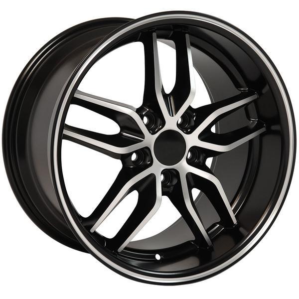 18" Black Machined wheel replacement for Chevy Camaro  1993-2002. Replica Rim 9506931