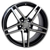 18" Black Machined wheel replacement for Chevy Corvette  1988-2004. Replica Rim 5910241