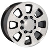 18" Black Machined wheel replacement for Chevy Silverado 2500 HD 2011-2015. Replica Rim 9504053