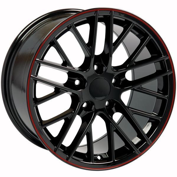 18" Black wheel replacement for Chevy Corvette 1988-1996. Replica Rim 9451356
