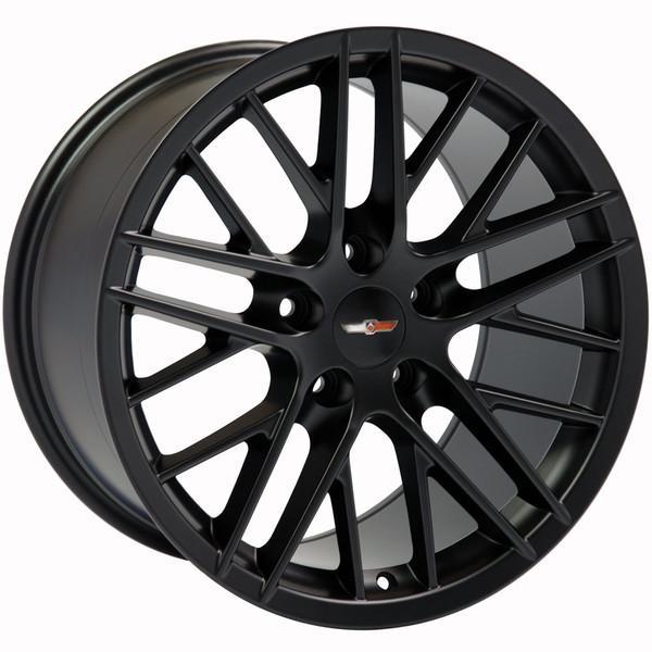 18" Black wheel replacement for Chevy Corvette 1988-1996. Replica Rim 9453138