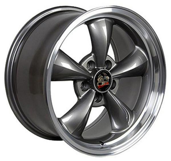 18" Gunmetal Machined Lip wheel replacement for Ford Mustang 1994-2004. Replica Rim 8181833