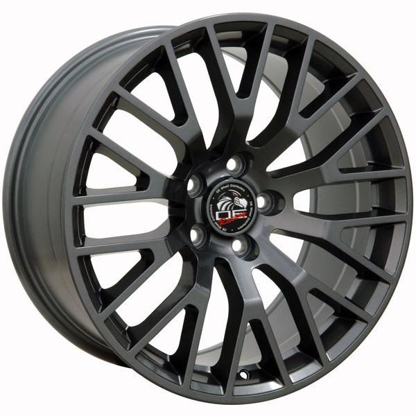 18" Gunmetal wheel replacement for Ford Mustang 2005-2016. Replica Rim 9490929