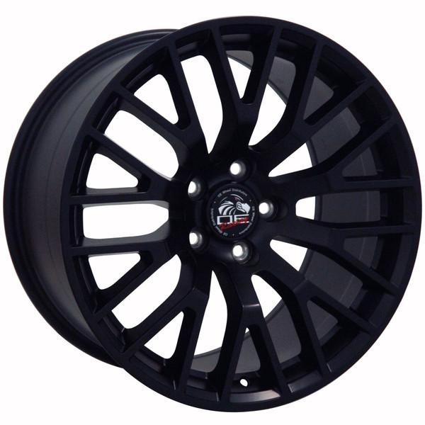 18" Matte Black wheel replacement for Ford Mustang  2005-2016. Replica Rim 9490931