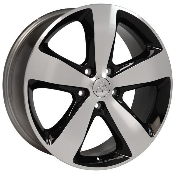 20" Black Machined wheel replacement for Dodge Durango 2011-2017. Replica Rim 9507486