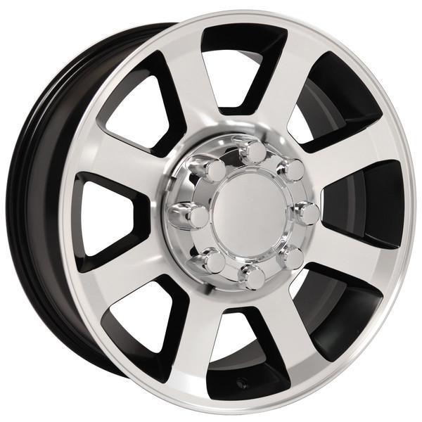 20" Black Machined wheel replacement for Ford F250 F350 2005-2017. Replica Rim 9489819