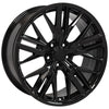20" Black wheel replacement for Chevy Camaro 2010-2017. Replica Rim 9506887