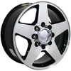 20" Machined Silver wheel replacement for Chevy C3500 1988-2000. Replica Rim 9482305