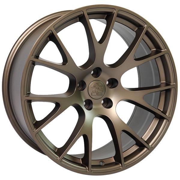 22" Bronze wheel replacement for Dodge Charger 2006-2017. Replica Rim 9507541